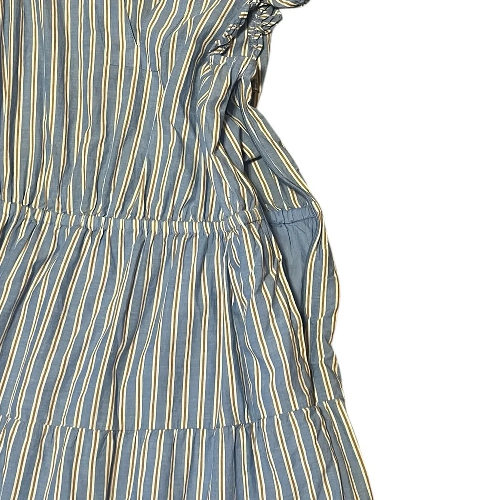 J. Crew Blue and White Striped Maxi Dress